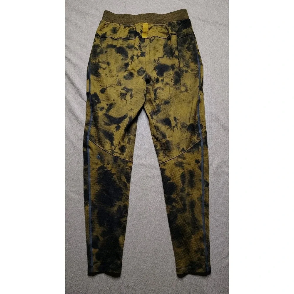 Lululemon Textured Tech Pants Diamond Dye Gold Spice Black Size Small